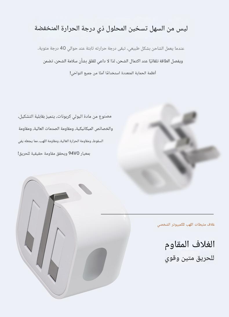 20W USB-C Charger with Fast Charging Cable for iPhone 15 Pro Max, Samsung S24, All Type-C Mobiles & Tablets (1M) - Image 2